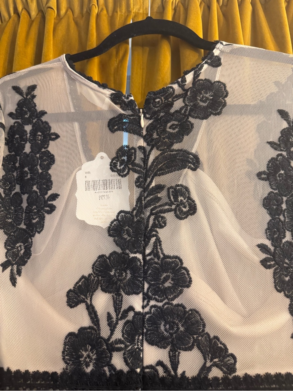 🖤 Altar'd State Black Floral Appliqué Long Sleeve Maxi Dress on Nude ✨✨✨ - Picture 5 of 6